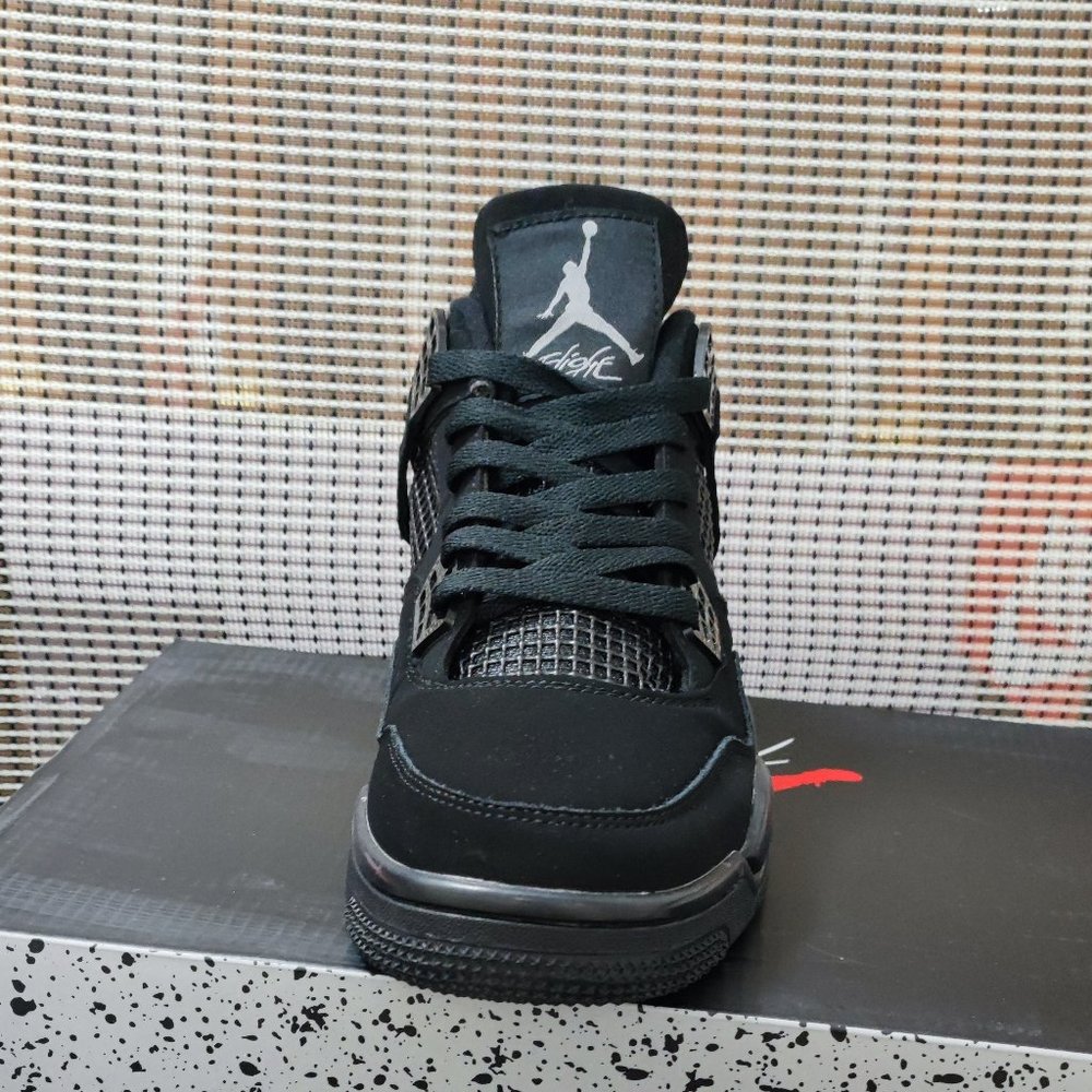 Air Jordan Retro 4 Black Canvas “Steel” Size 11 - Picture 4 of 5
